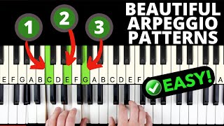 Beautiful Arpeggio Patterns for Beginners Easy [upl. by Pokorny764]