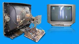 Restoration old TV and Repair old SONY Television Success [upl. by Shaer754]