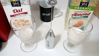 Oat Milk vs Almond Milk part 2 Frothing Test [upl. by Sana]