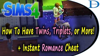 NO MODS Have Twins Triplets Multiple Births  Instant Romance in The Sims 4 [upl. by Rew865]