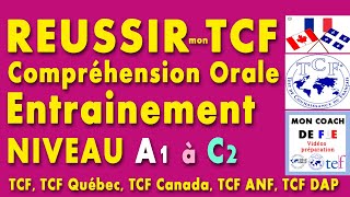 TCF Réussir le TCF Compréhension Orale Entrainement Niveau A1 à C2 TCF Québec Canada TCF ANF TCF DAP [upl. by Sielen997]