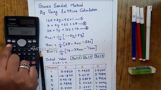 Gauss Seidel Method using fx991MS Calculator [upl. by Connell]