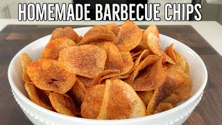 Homemade Barbecue Potato Chips Super Crunchy [upl. by Hcahsem]