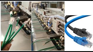 fully automated Lan cable assembly line CAT6 Ethernet Cable RJ45 crystal connector crimping machine [upl. by Gone]