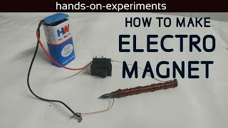 How to make Electromagnet  Science Experiments to do at home  Science project [upl. by Aitenev]