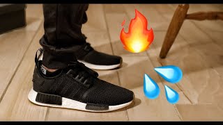 Adidas NMD R1 Black Gum 2018 Unboxing and Review [upl. by Eiggep]