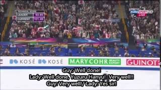 Yuzuru Hanyu best comments Worlds 2014 [upl. by Yokum]