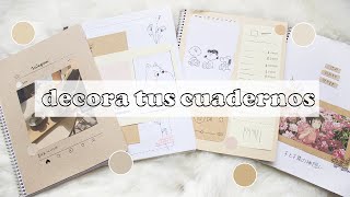 DECORA TUS CUADERNOS  minimalista  aesthetic  4 ideas  sofiapricot [upl. by Gnim]