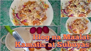 Itlog na Maalat na may Kamatis at Sibuyas  Salted Egg with Tomato and Onion  Ekim World [upl. by Shannah]