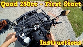 Quad 250cc  First Start Instructions  Test Ride Nitro Motors [upl. by Della839]