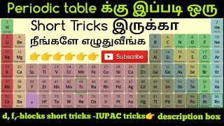 easy tricks to remember periodic table in tamilsimple tricks to remember s block p block elements [upl. by Aihset]