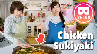 How to Make Chicken Sukiyaki Torisuki Recipe  VR180 Cooking  Create Eat Happy [upl. by Rogovy]