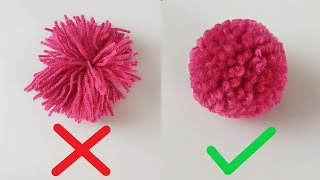 How to Make a Pom pom  Woolen Ball Making [upl. by Euqinorev]