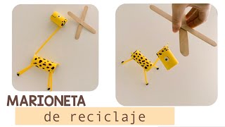 MARIONETA con material reciclado  Manualidades infantiles  Kids Crafts  Puppets [upl. by Nodanrb]