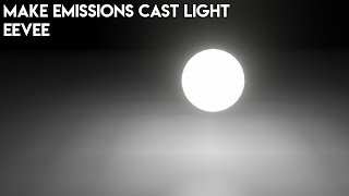 Make Eevee Emissions Cast Light  Blender Quick Tips 1 [upl. by Wack]