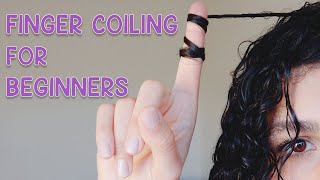 HOW TO FINGERCOIL  Defined curls for beginners [upl. by Dutch]