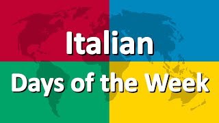 Learn Italian part 1  Days of the Week [upl. by Holey]