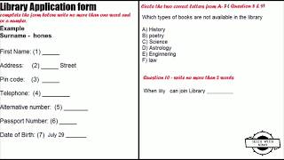 IELTS LISTENING PRACTICE form filling form completion  1 [upl. by Gnivri]