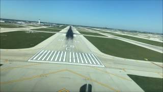 747 Cockpit View Landing at Chicagos Ohare on 28C [upl. by Eivod85]