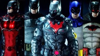 Batman Arkham Knight  ALL BAT SUITS  DLC UNLOCKED  Batman Beyond FULL [upl. by Weihs794]