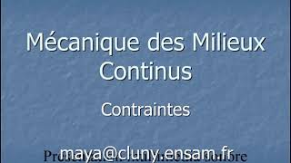 MMC Chapitre 4 Contraintes [upl. by Yrrak251]