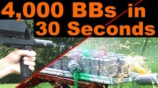 8000 RPM Airsoft Gun vs 50 Cans Strafer MK4 [upl. by Eat]