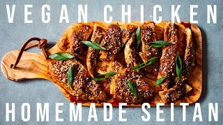 MEATIEST VEGAN CHICKEN TERIYAKI  How To Make Seitan From Flour [upl. by Rhpotsirhc]