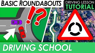 Basic Roundabouts Explained  Driving Tutorial [upl. by Animrelliug960]