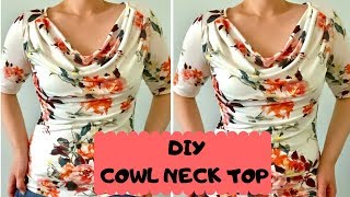 How to make a cowl neck top  Easy method  Beginners [upl. by Irah]