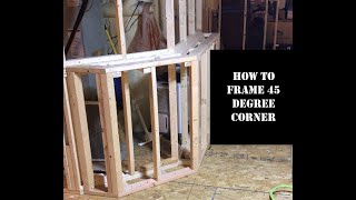 How to frame 45 degree corner outside corner [upl. by Cinelli]