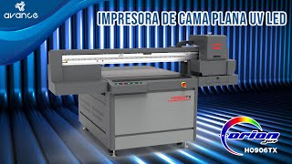 Imprime en una infinidad de sustratos  Impresora UV de cama plana UVLED OrionJet H0906TX [upl. by Aiuqet]