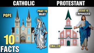 10 Differences Between CATHOLIC and PROTESTANT Christians [upl. by Iffar]