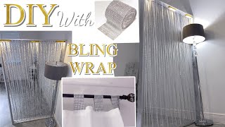 BLING WRAP ROOM DIVIDER DIY Accent CURTAIN Idea [upl. by Eoin]