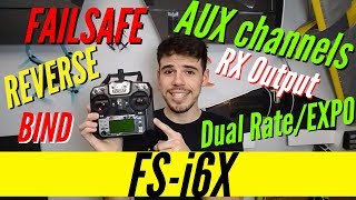 FlySky FSi6X How to Setup TOP 5 FUNCTIONS for BEGINNER PILOTS [upl. by Wyler807]