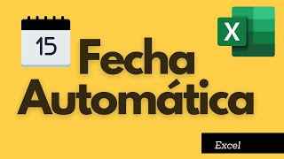 Como poner la fecha en EXCEL y que se actualice Automáticamente [upl. by Bearnard]