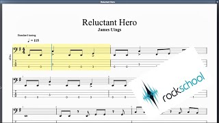 Reluctant Hero Rockschool Grade 1 Bass [upl. by Aronson]