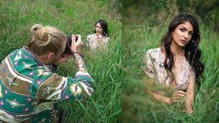 Natural Light Photoshoot in the Field Behind The Scenes [upl. by Ruel]