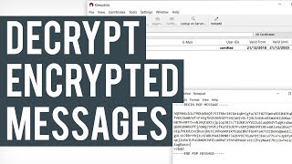 How To Decrypt PGP Messages  gpg4win Kleopatra Tutorial [upl. by Eiliah]