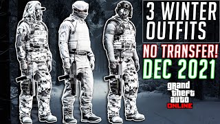 GTA 5 Online Winter Military Outfits After Patch 158 Tuners Clothing Glitches Not Modded Christmas [upl. by Ijies]