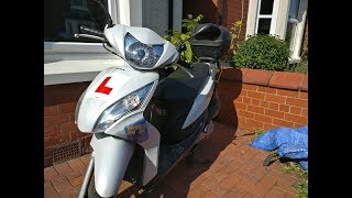 How to ride a 50cc MopedScooter UK [upl. by Ibor581]