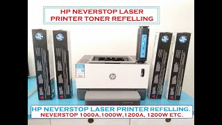 HP NEVERSTOP LASER PRINTER REFILLING TONER KIT 103A103AD FOR 1000A1000W1200A1200W PRINTER [upl. by Zorana]