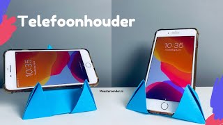 Instructievideo  Telefoonhouder vouwen  Origami [upl. by Cob]