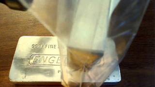 Ring Test on a Real and Fake Engelhard 100oz Silver Bar [upl. by Tybalt]