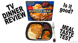 TV Dinner Review  Hungry Man  Roasted Carved White Meat Turkey Opening amp Taste Test [upl. by Cherilyn]