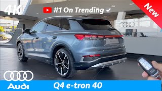 Audi Q4 eTron 2021  First FULL Indepth review in 4K  Exterior  Interior SLine Price [upl. by Acinnod76]