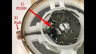 How to Remove Crown amp Stem from Quartz Movement Watch [upl. by Sharai]