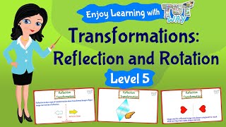 Transformations Reflection and Rotation  Math  Grade5  TutWay [upl. by Bogoch]