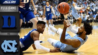 Duke vs North Carolina Full Game  201920 ACC Mens Basketball [upl. by Aihtennek]