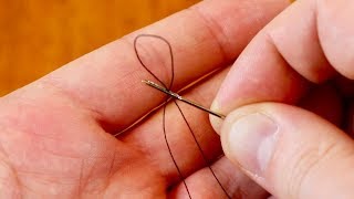 EASIEST WAY TO THREAD A NEEDLE  Needle Threading Hack [upl. by Eiclek641]