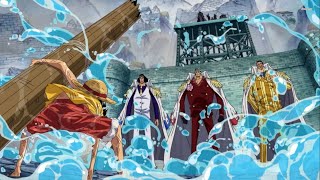 Luffy vs Marine Fleet Admirals「4k」「60fps」║ One Piece [upl. by Nydroj]